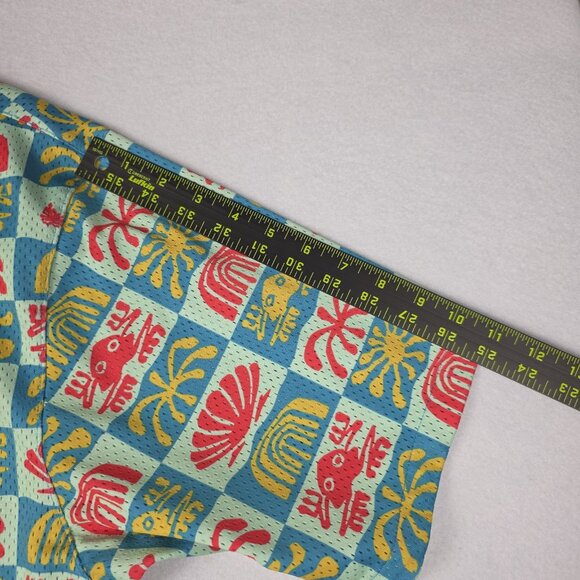 RARE Nike Dri-Fit Mens Button Down Sz Med Geometric Poly Multicolor Gay Pride - Picture 16 of 16